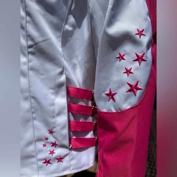 NWT Xelement Women’s Motorcycle Jacket Pink Skull with Body Armor Size Medium - Picture 5 of 11